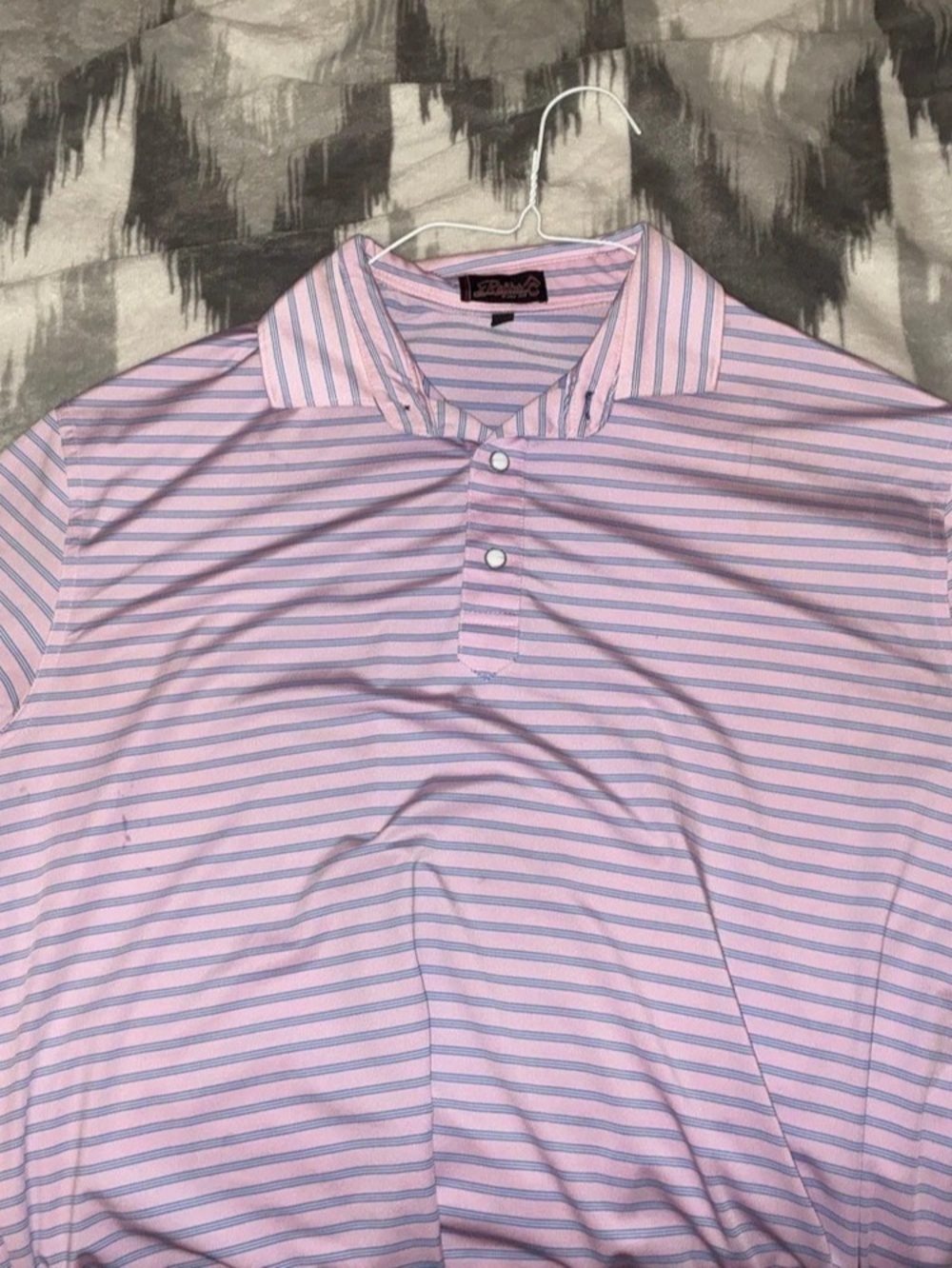 Rafter c Striped Polo in Pink & Blue Medium Like New